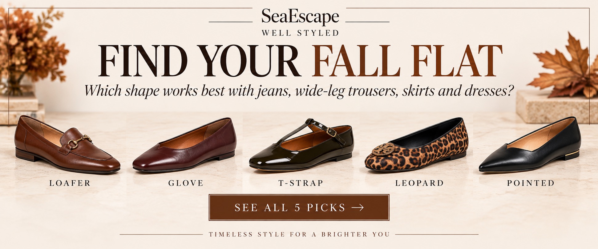 Find Your Fall Flat — see all five Fall 2026 flat shoe picks