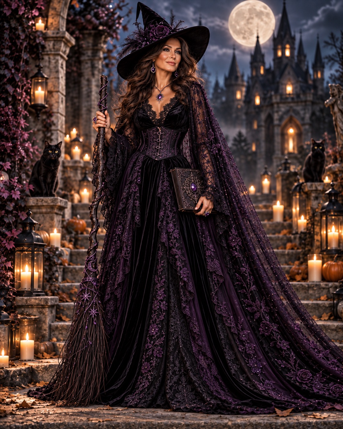 Midnight Witch Halloween look