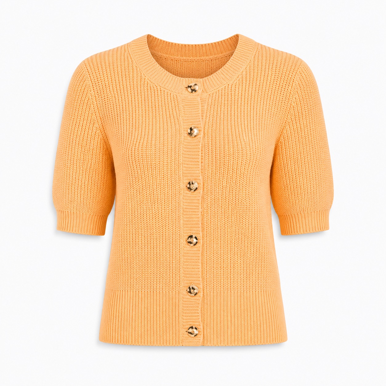Ann Taylor tropical papaya elbow sleeve cardigan