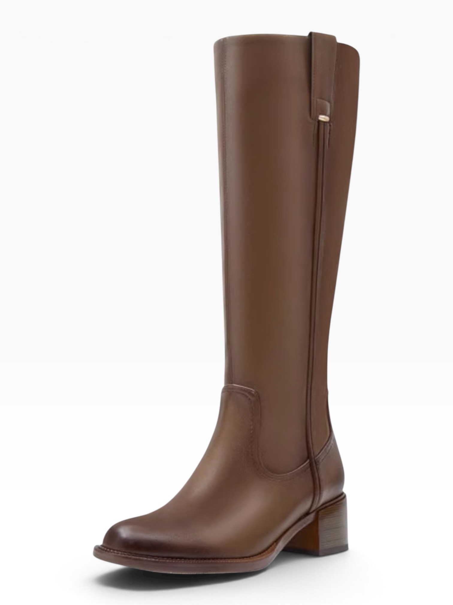 Brown riding-style boots