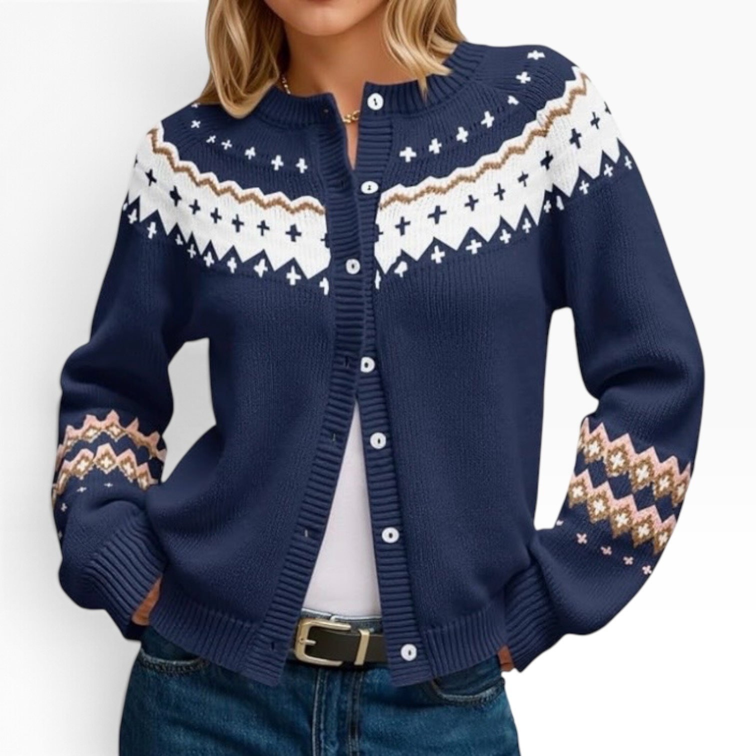 Dark blue Fair Isle sweater