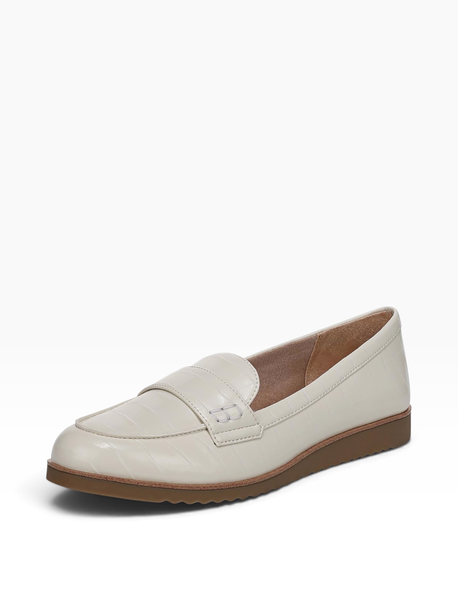 Ivory penny loafers