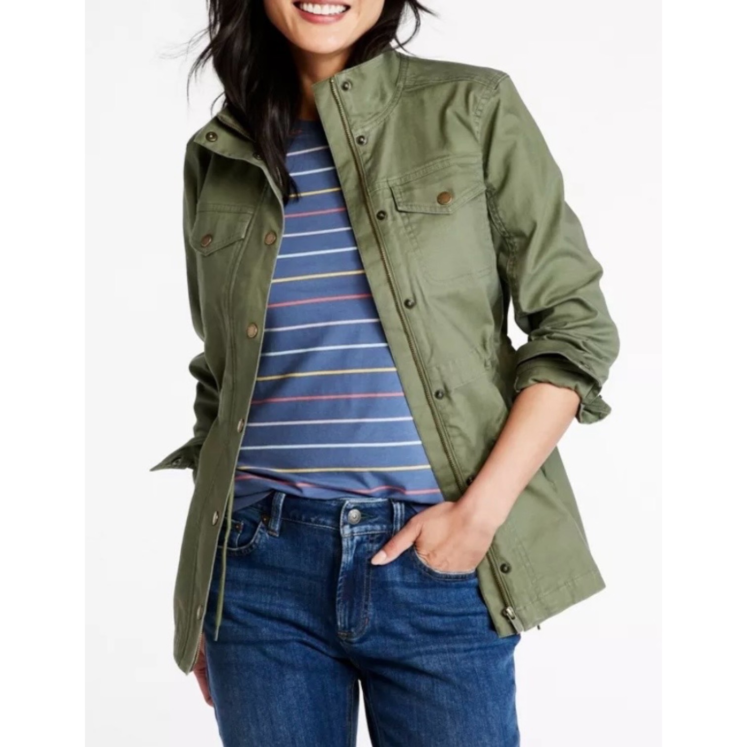 L.L.Bean BeanFlex Utility Jacket in Deep Olive