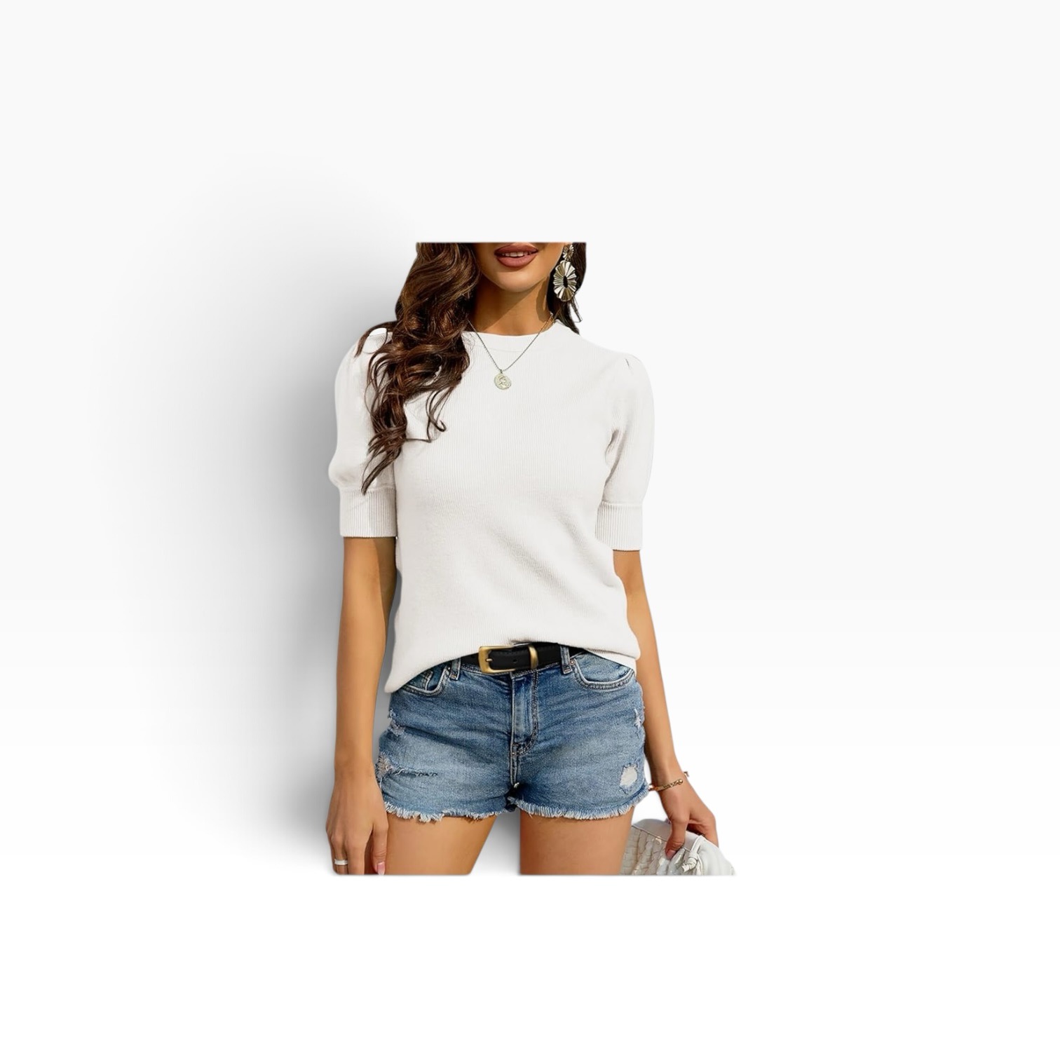 White knit top